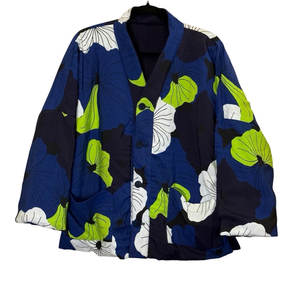 SKFK Alana Women’s Kokomo Quilted Kimono Minimalist Reversible Jacket sz M